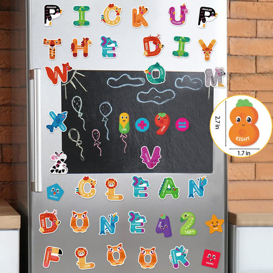 Auzesto animal-shaped magnets supporting imaginative play and early letter-number associations