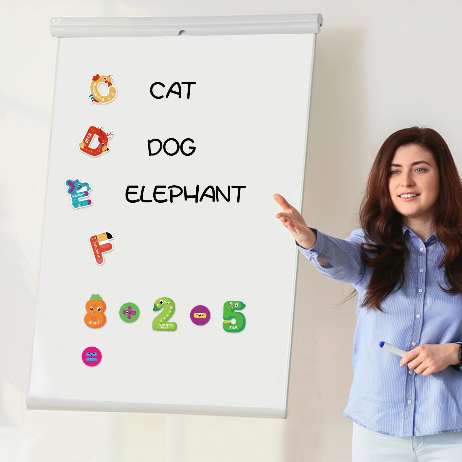 Auzesto bright-color alphabet magnets ideal for home study sessions