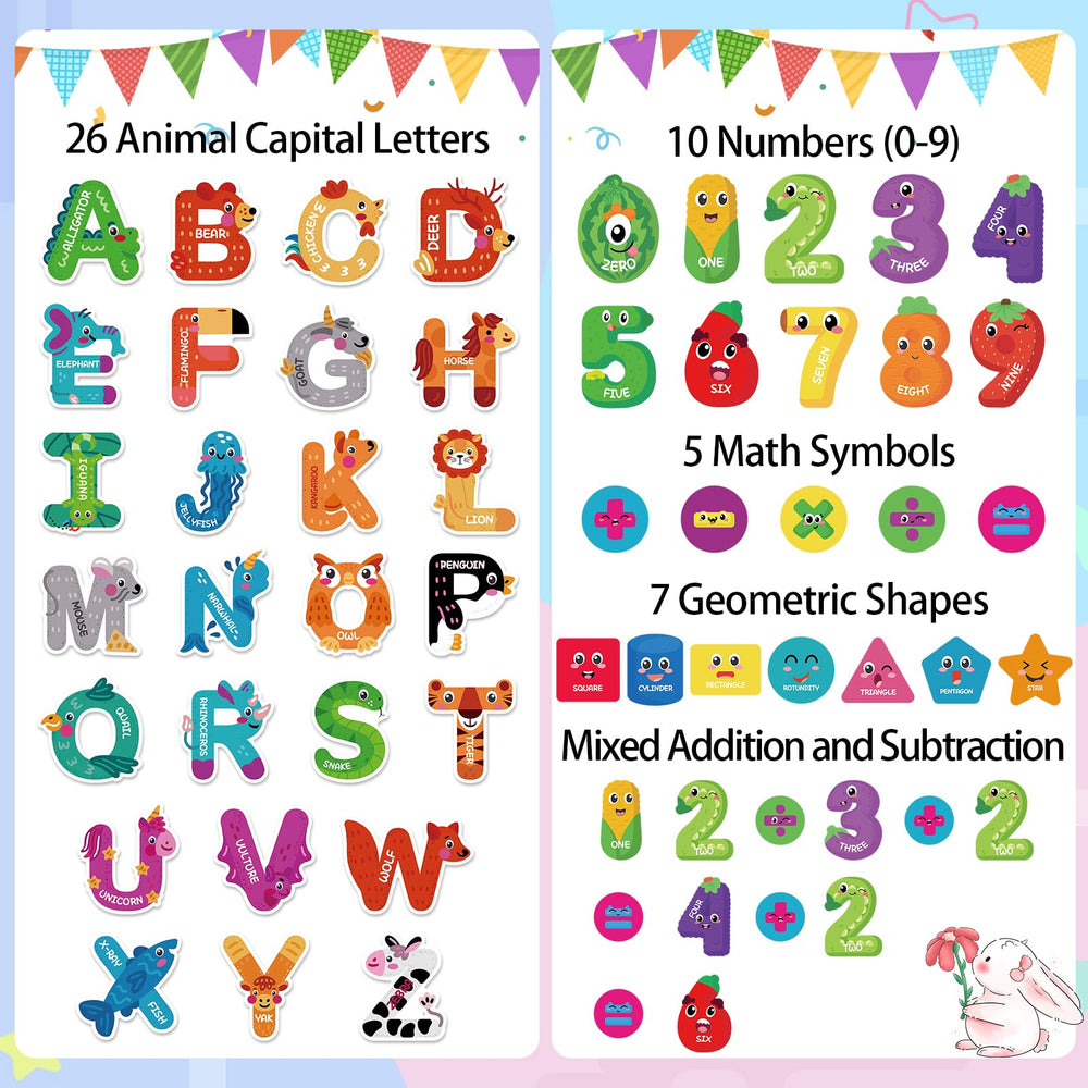Auzesto reusable magnets support storytelling with letters numbers and animals