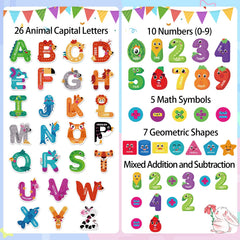 Auzesto reusable magnets support storytelling with letters numbers and animals