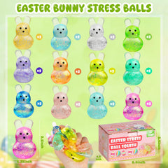 AUZXMCN Bunny stress ball with bright colors boosts Easter gift excitement.