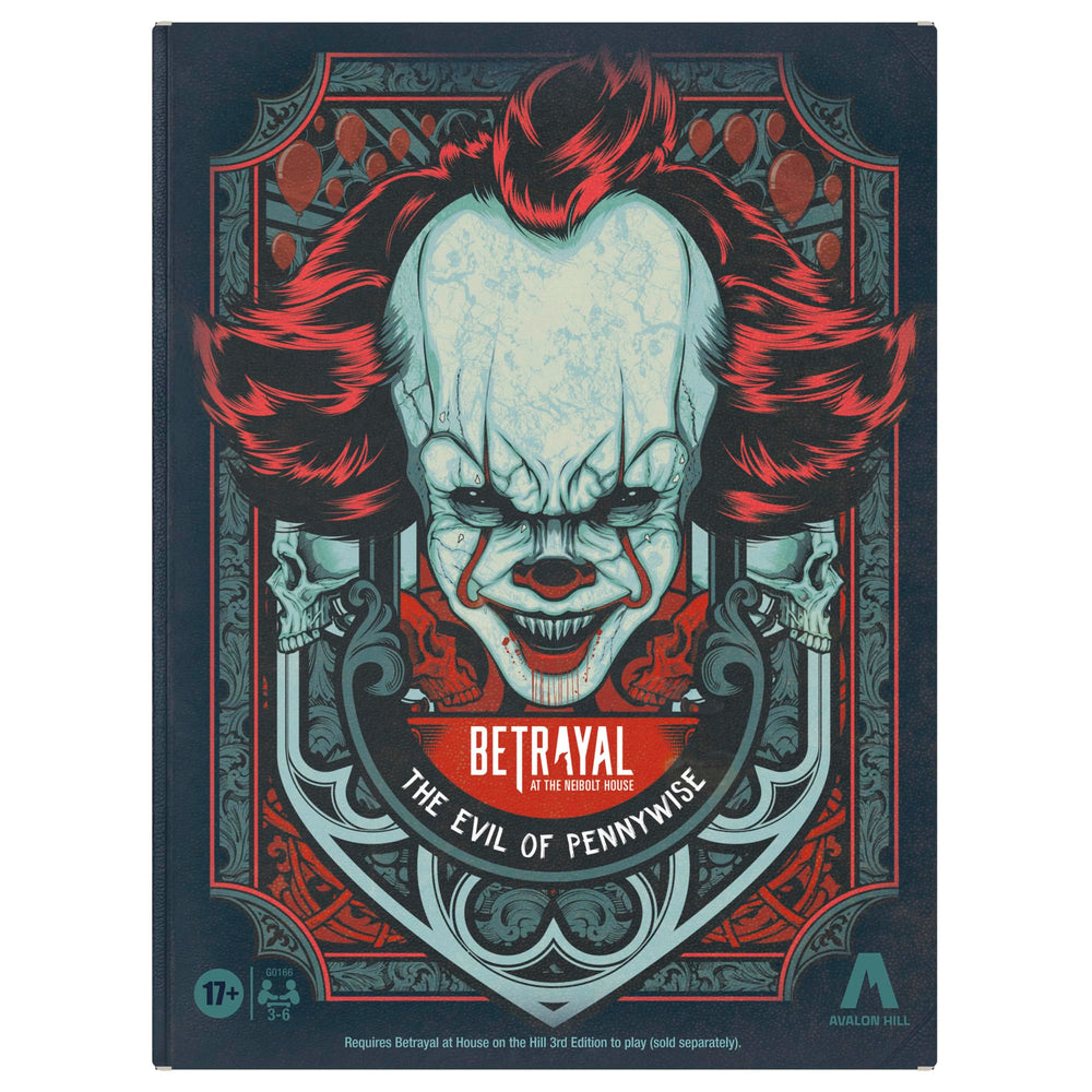 Avalon Hill Betrayal Neibolt Pennywise miniatures enhance tense gameplay.