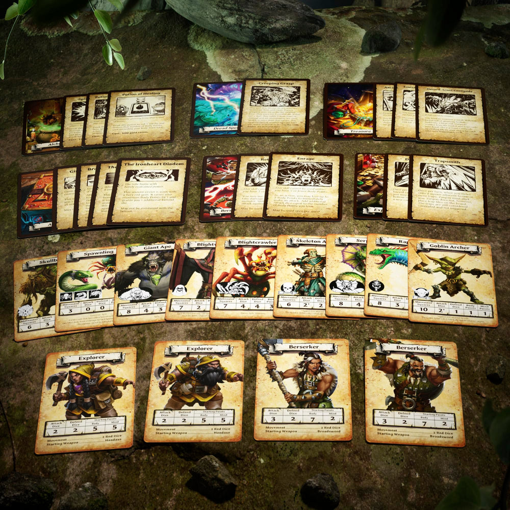 Avalon Hill HeroQuest blightcrawler miniature creates tense obstacle battles in the jungle.