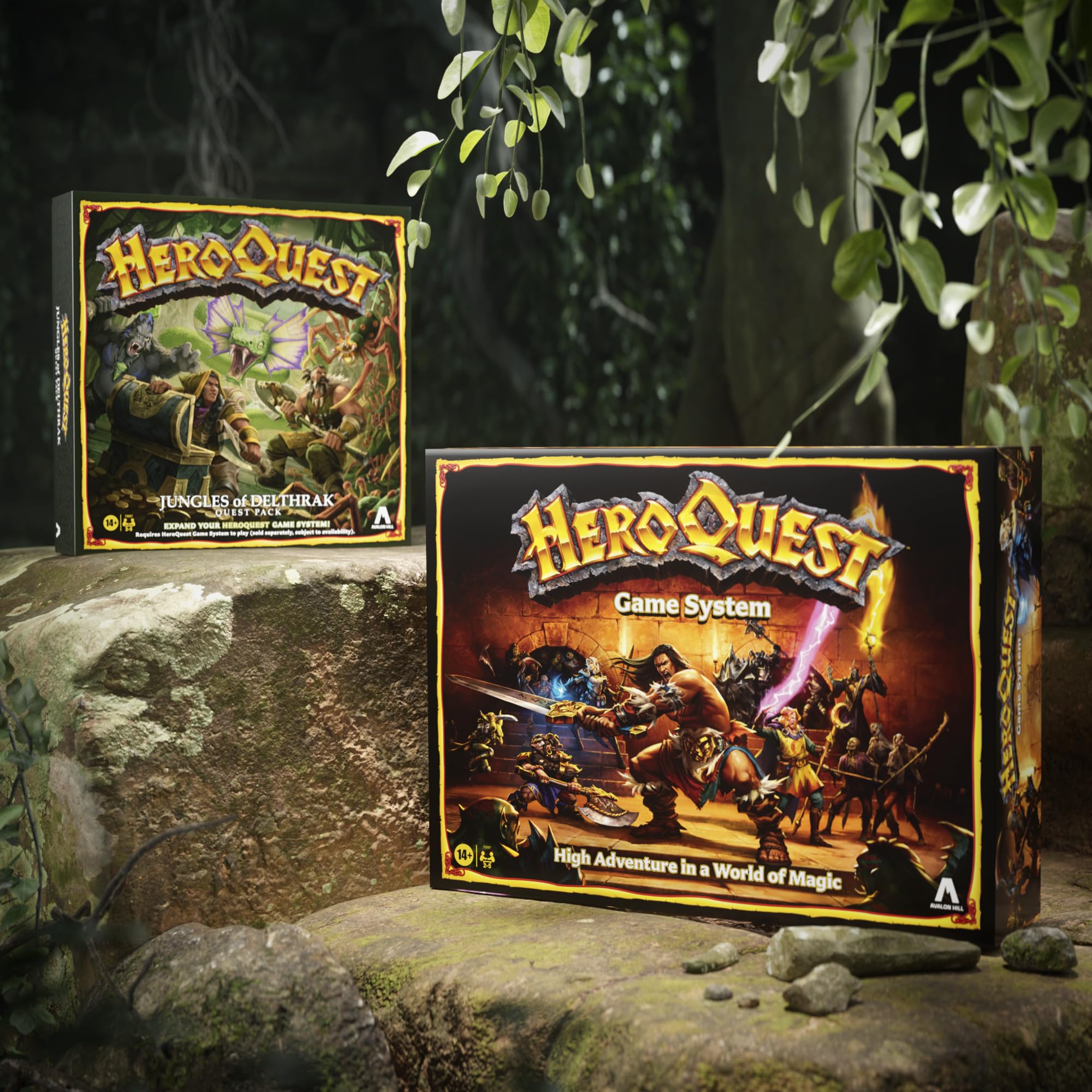 Avalon Hill HeroQuest full-color cards capture vivid spell, foe, and item visuals.
