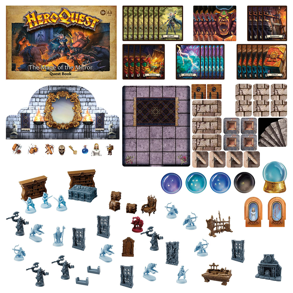 Avalon Hill HeroQuest full-color tiles display a vivid elven realm