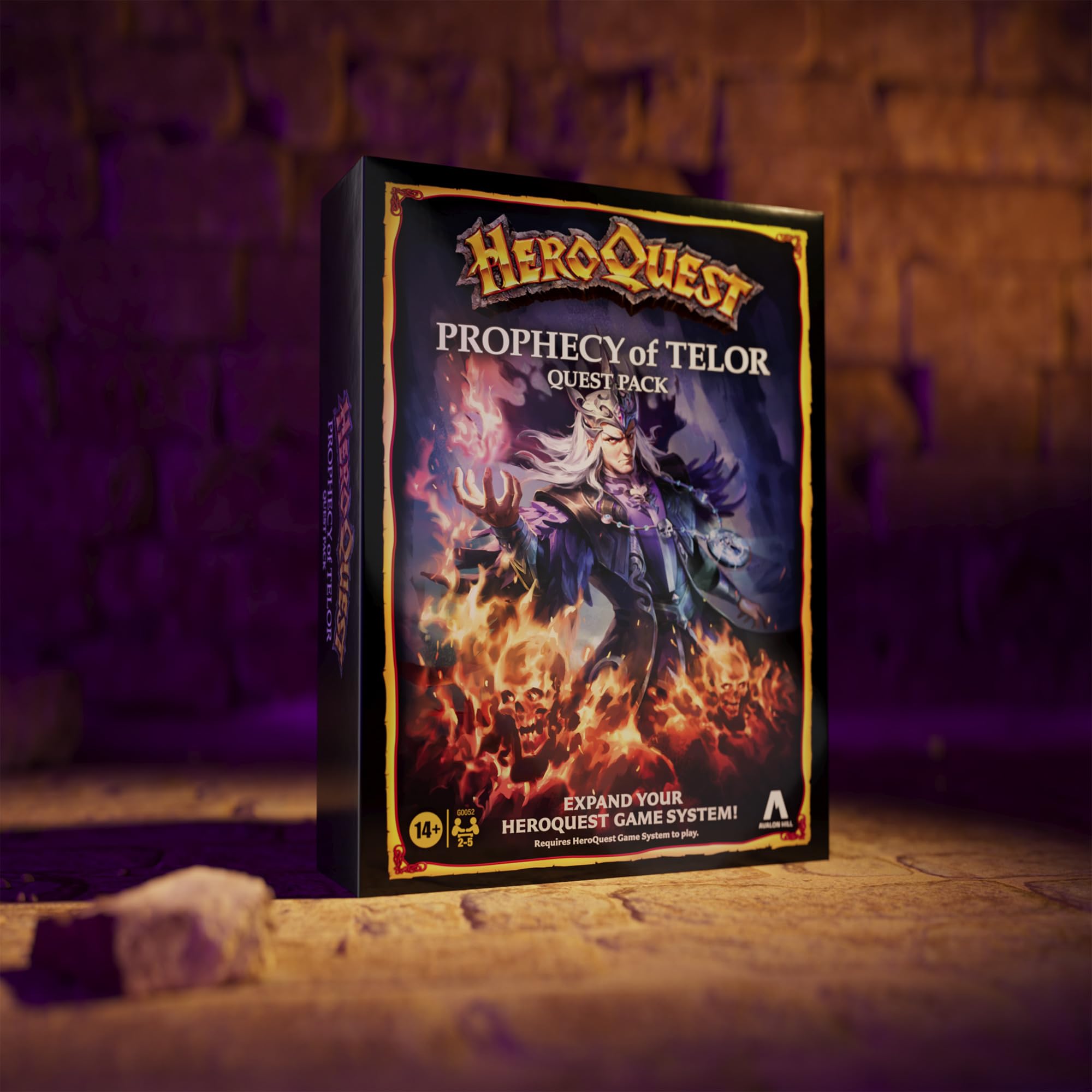 Avalon Hill Prophecy of Telor ancient temple scene for atmospheric campaigns.