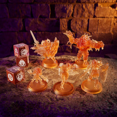 Avalon Hill Prophecy of Telor six dice set for variable outcomes.