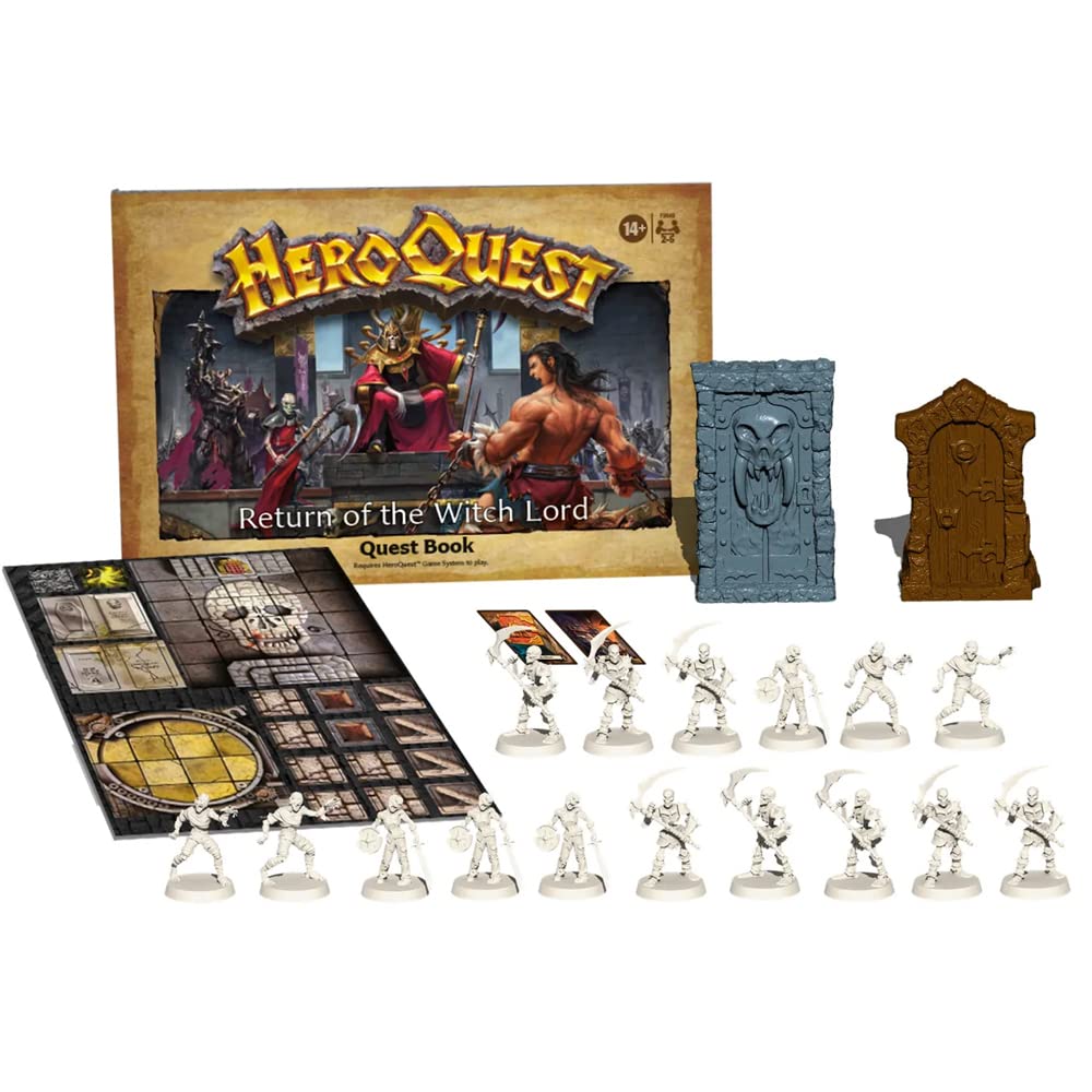 Avalon Hill Return of the Witch Lord quest pack expands HeroQuest campaigns with new quests.