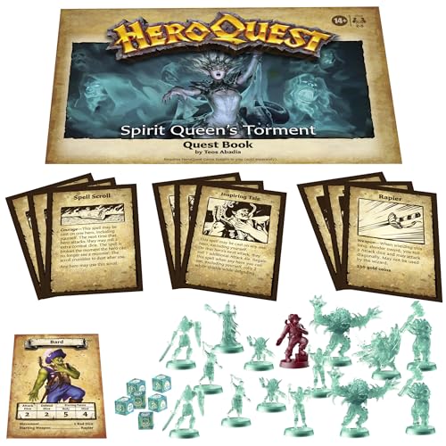 Avalon Hill Spirit Queen's Torment ghostly turquoise monster adds challenge.