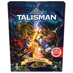 Avalon Hill Talisman Alliances cover art inviting epic cooperative adventures for 2–6 players.