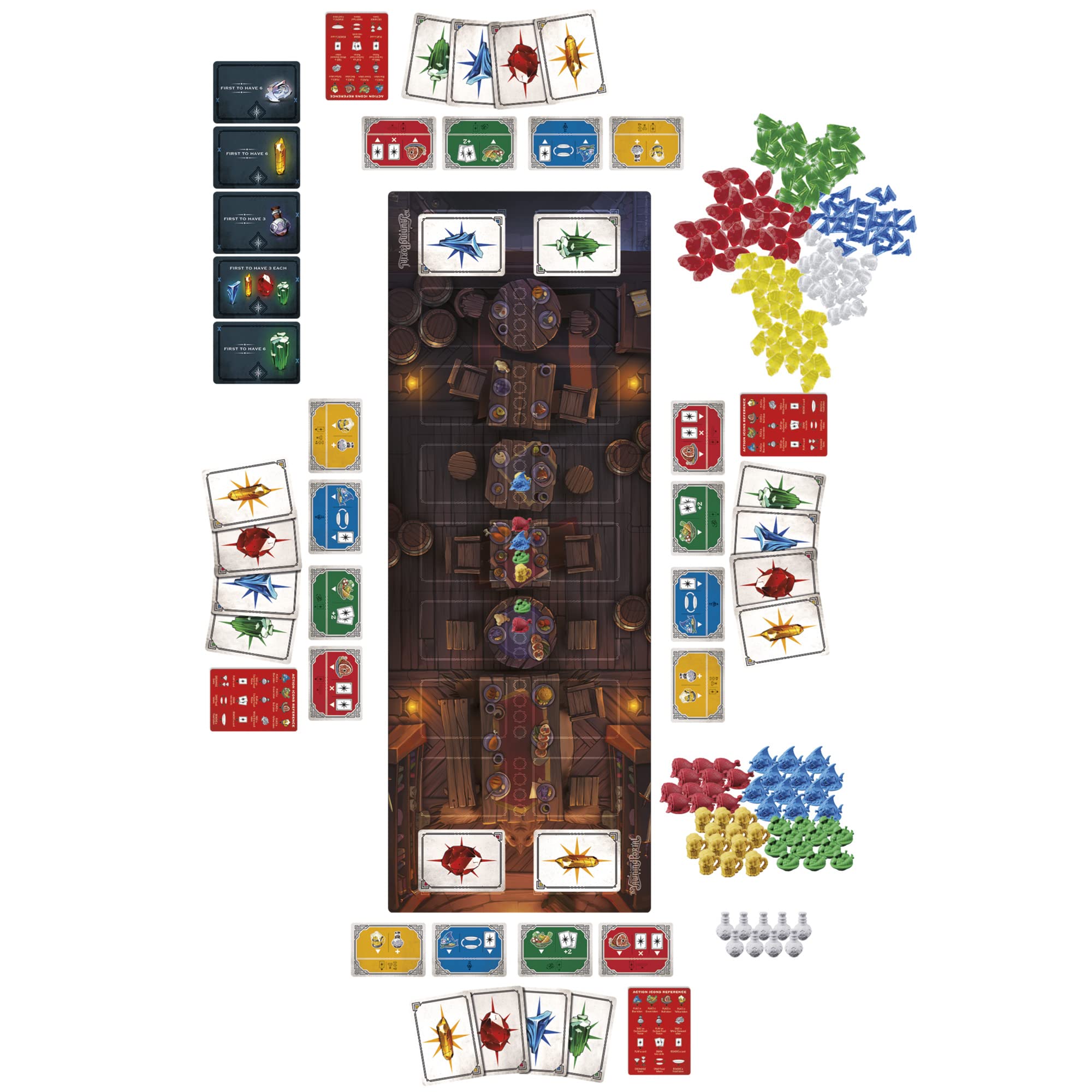 Avalon Hill Yawning Portal modular board scene, showcasing flexible setup for 1–4 players.
