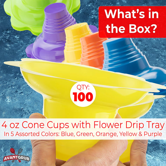 Avant Grub drip-catching flower rim design protects clothing from spills during treats.