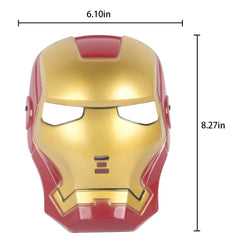 Avazera Golden superhero mask - side view showing eye holes and comfortable fit.