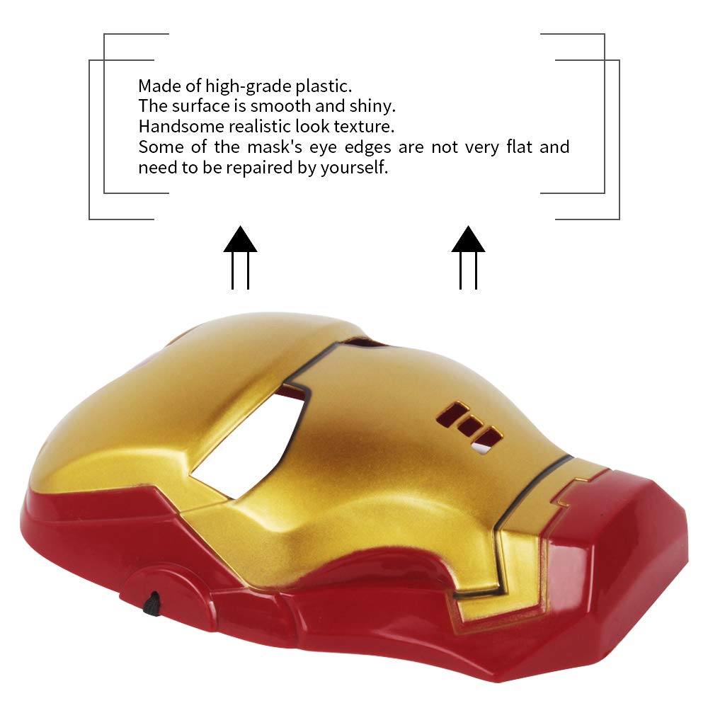Avazera Golden superhero mask - size 8.5x6.5 inches for ages 3-12.