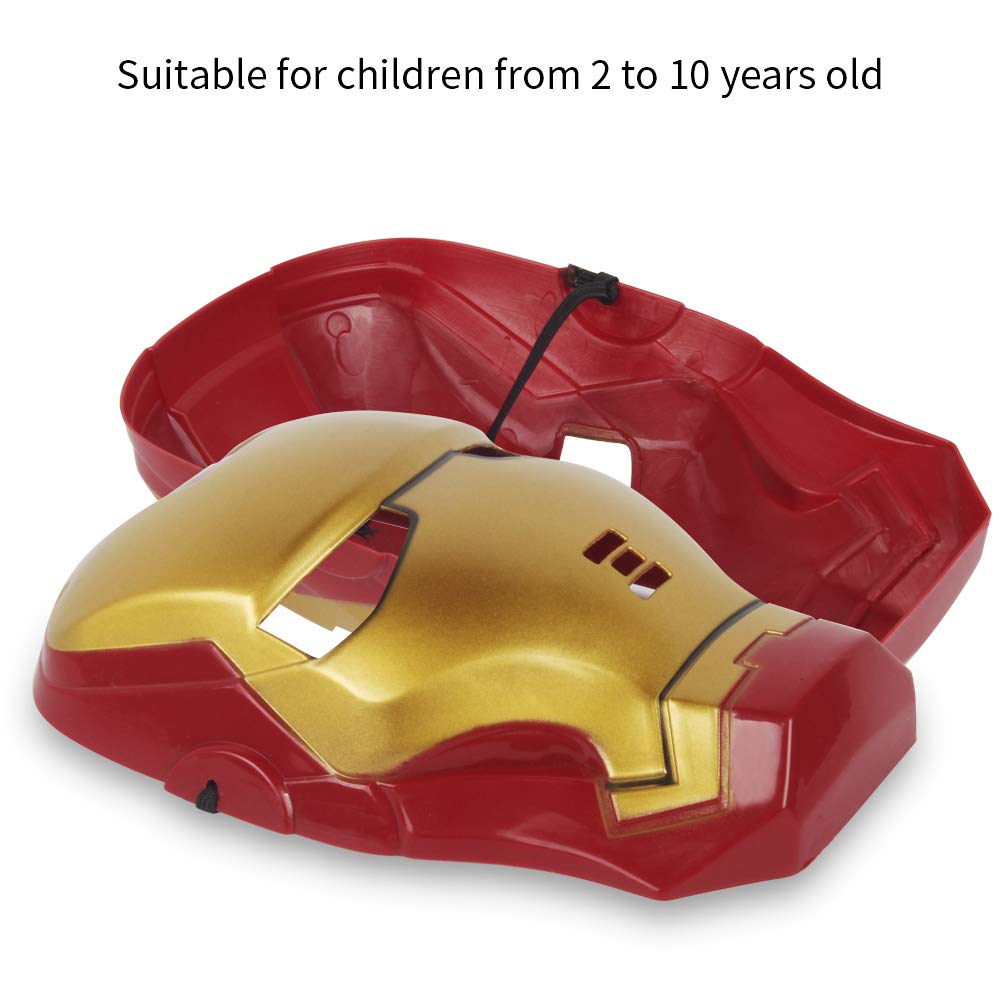 Avazera Golden superhero mask - strap closeup highlighting secure elastic fastening.