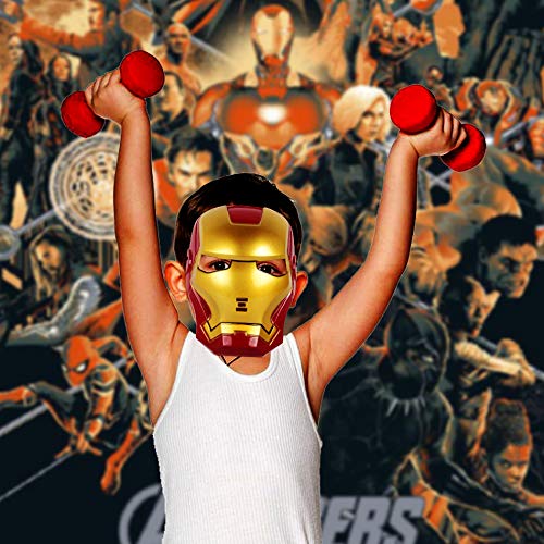 Avazera Golden superhero mask - worn by a child during cosplay or party play.