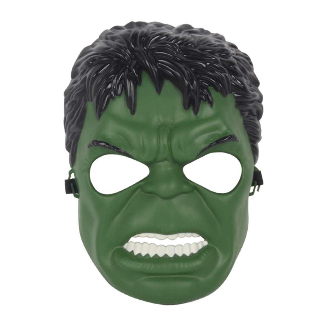 Avazera superhero mask green front view, durable plastic for long-lasting play