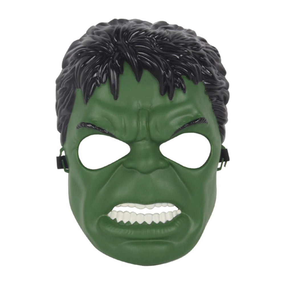Avazera superhero mask green front view, durable plastic for long-lasting play