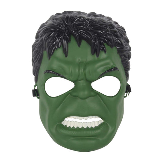 Avazera superhero mask green front view, durable plastic for long-lasting play