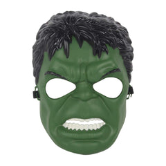 Avazera superhero mask green front view, durable plastic for long-lasting play