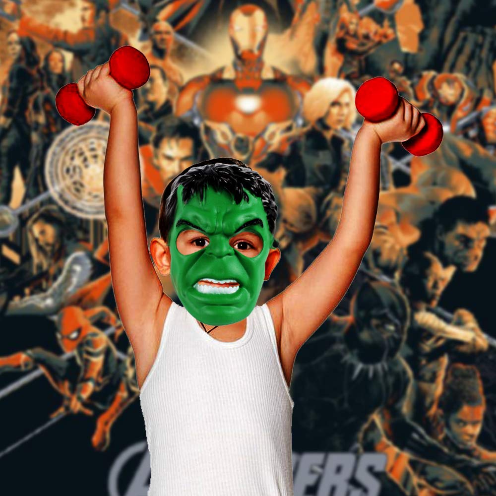 Avazera superhero mask green packaging, ready for gifting at birthdays and Halloween