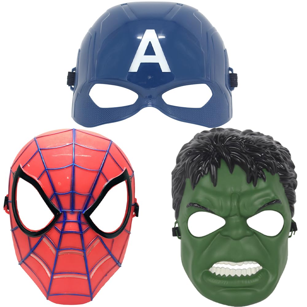 Avazera superhero mask for kids front view with bold printing for imaginative play