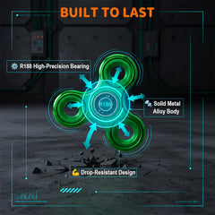 Aveloki metallic fidget in motion shows quiet operation