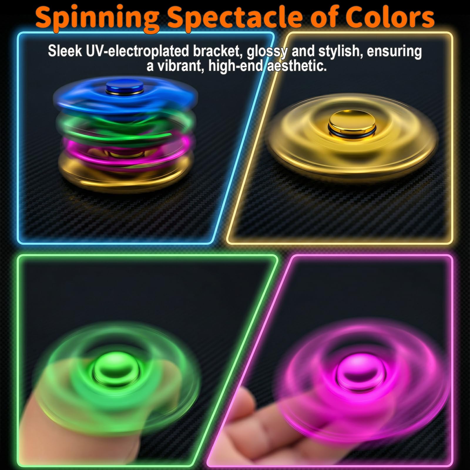 Aveloki fidget spinner close-up reveals precision center bearing for smooth spins