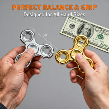 Aveloki precision-centered spinner displayed on a casual desk