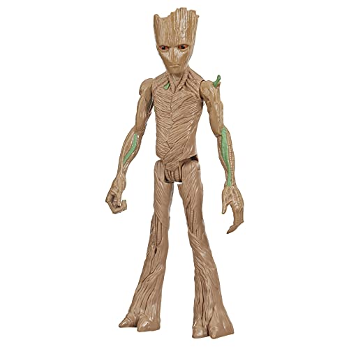 The AVN Titan Hero Groot dynamic pose invites imaginative play and storytelling.