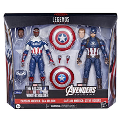 Avengers Captain America 2-Pack: Sam Wilson with wings, premium MCU-inspired figure