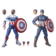 Avengers Captain America 2-Pack: Steve Rogers with shield, detailed poseable figure for display