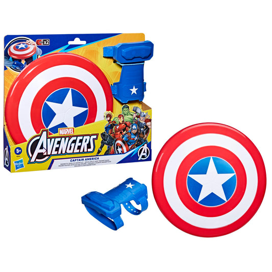 Avengers Captain America gauntlet wrist-mount for quick shield deployment during play