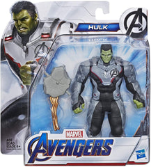 Avengers Endgame Hulk Deluxe Figure articulation details enable dramatic poses during play.