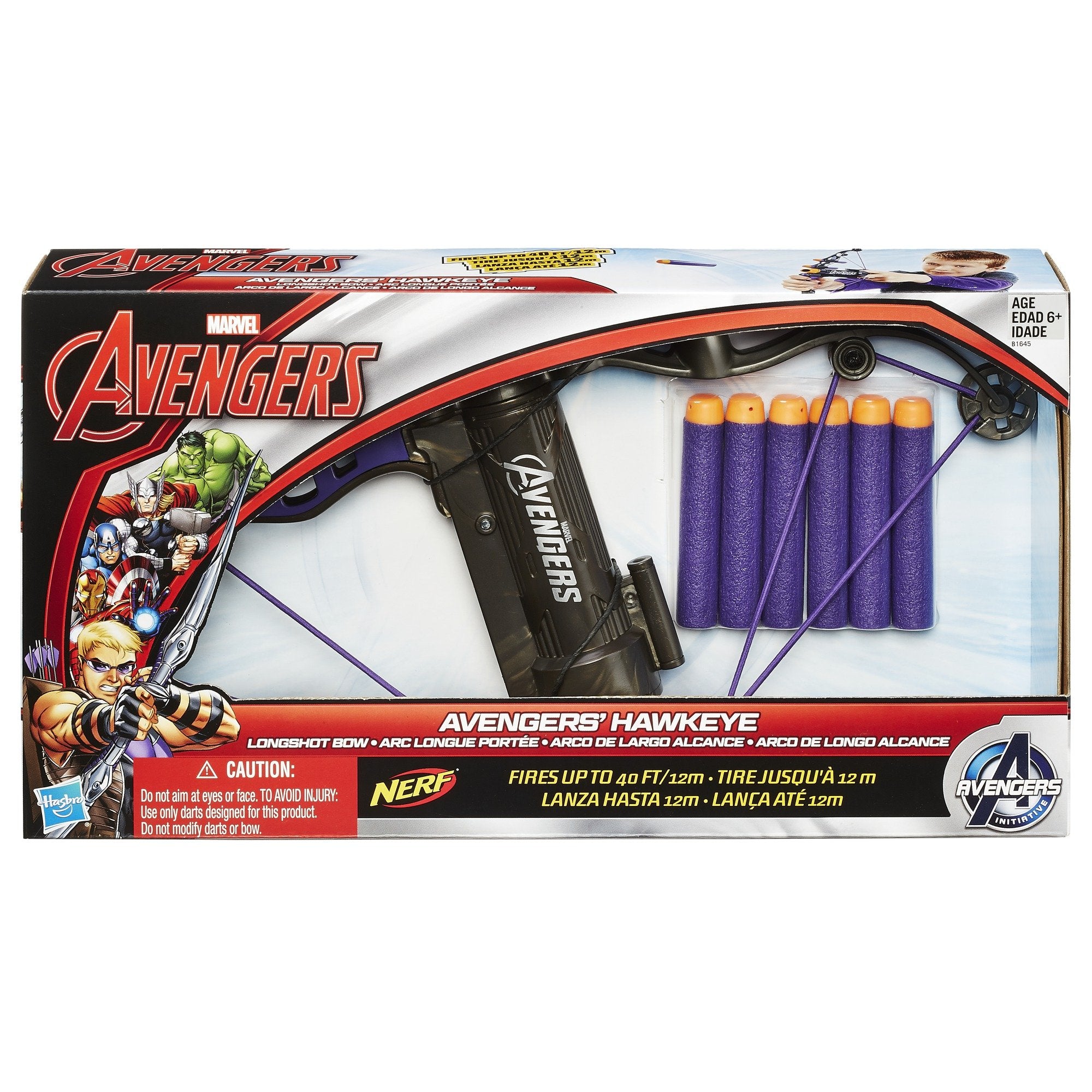 Avengers Hawkeye Longshot Bow darts ready for quick reloading and play
