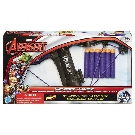 Avengers Hawkeye Longshot Bow darts ready for quick reloading and play
