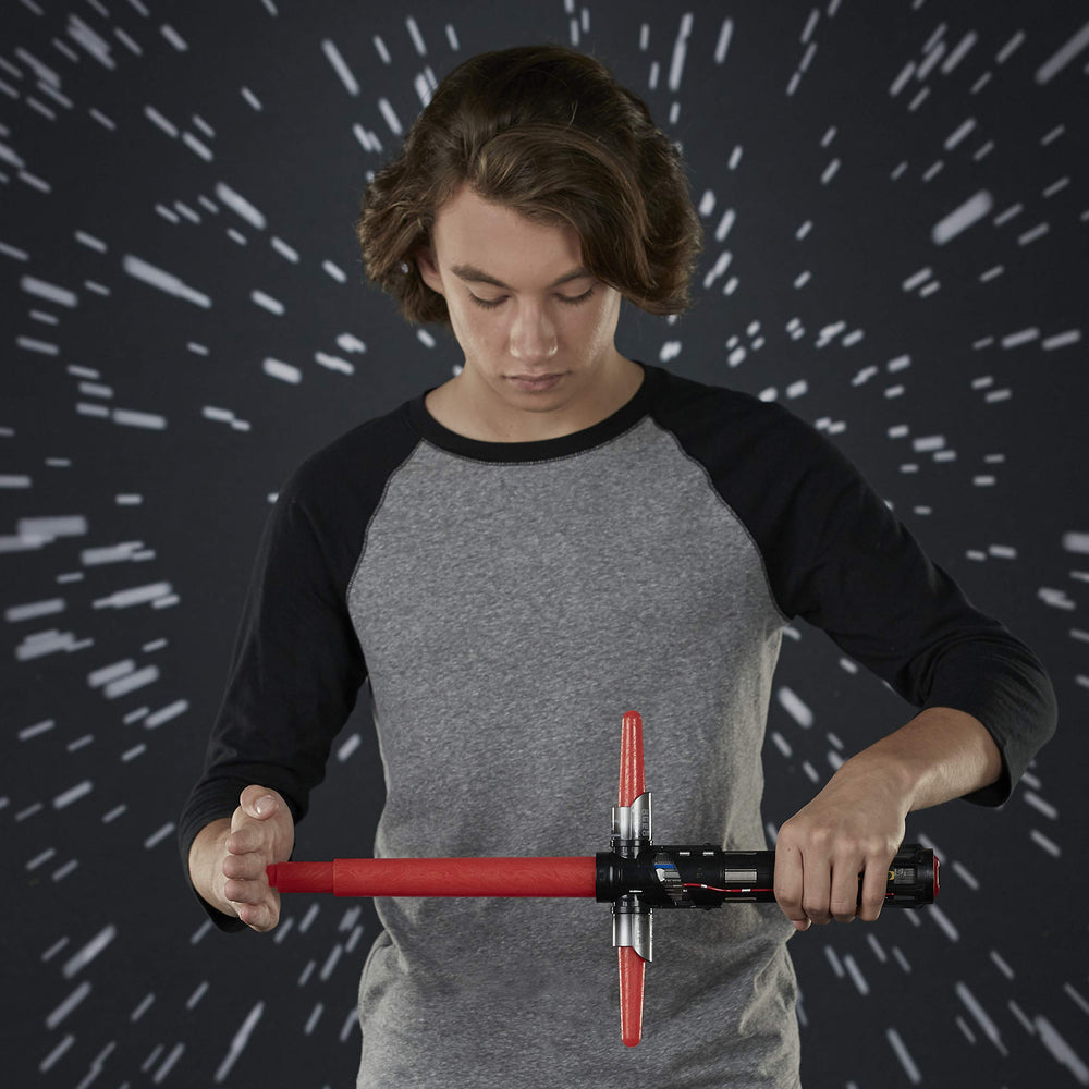 Avengers Kylo Ren lightsaber voice prompts invite dark-side training in play