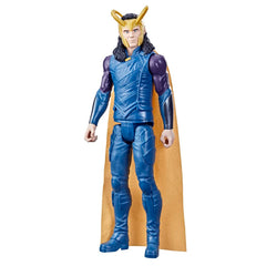 Loki displayed with other Avengers figures for collection display