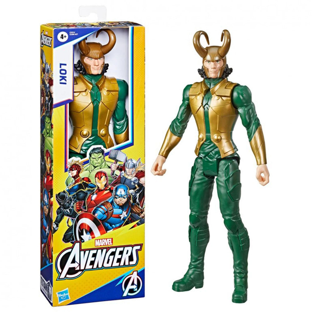 Avengers Loki launcher-ready pose inspires action play.