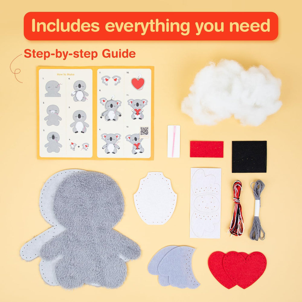 Avenir My First Sewing Kit uses soft plush fabric for cuddly plush toys