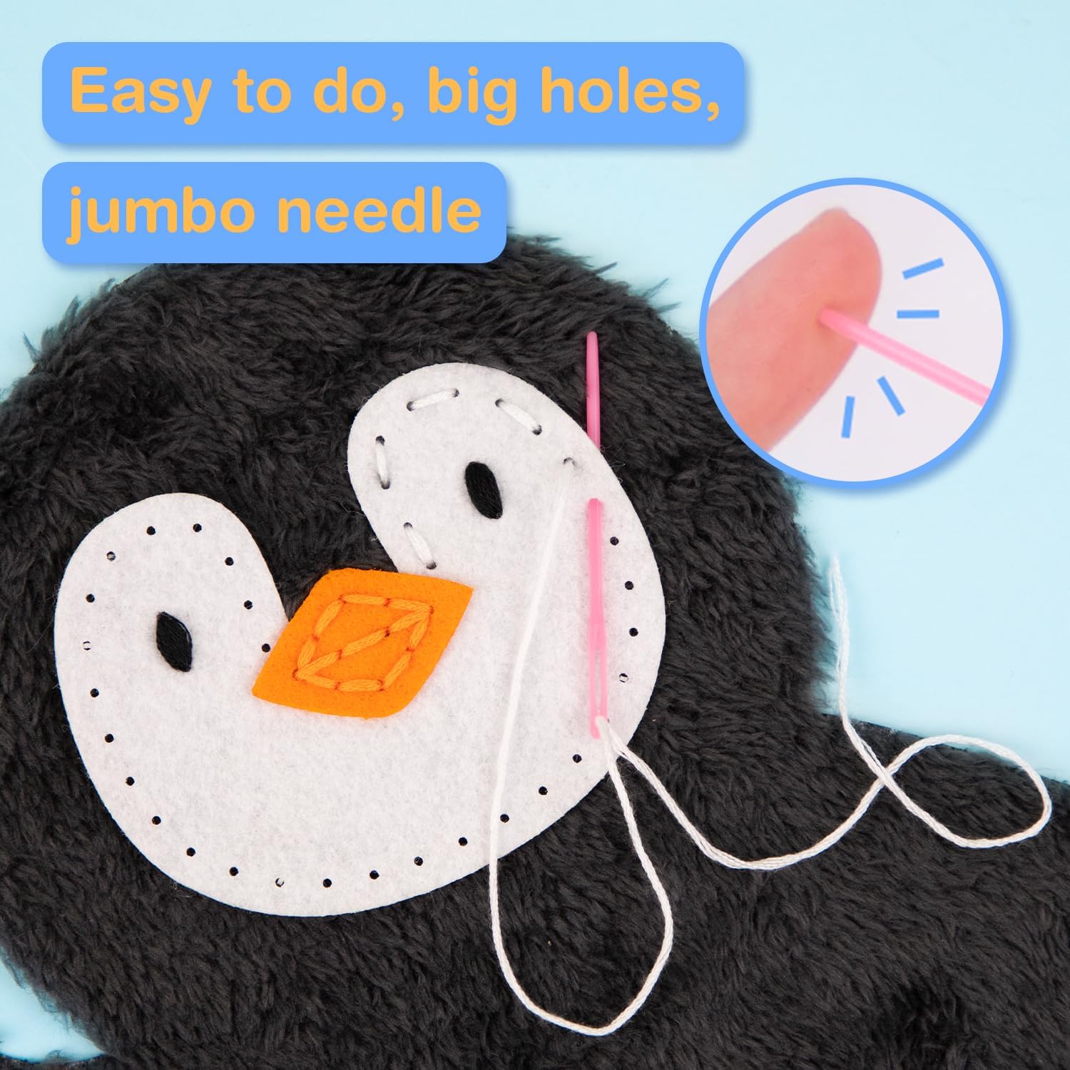 Avenir My First Sewing Kit Unicorn Plush encourages imaginative play through sewing.