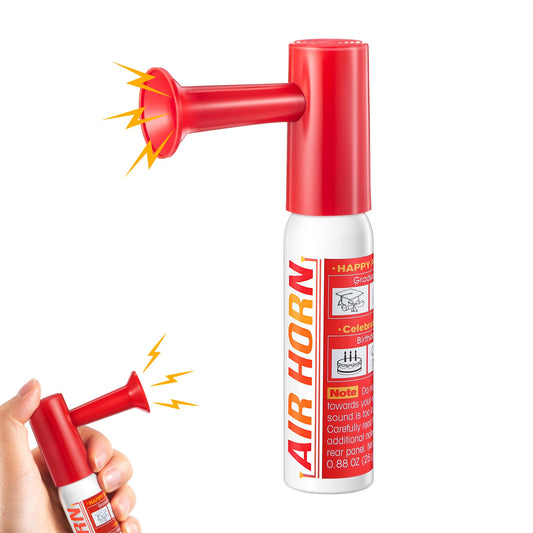 Avenuebool mini air horn in red, pocket-size for quick signaling at events.