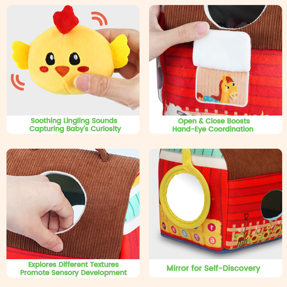Avesa plush chick toy with soft textures.