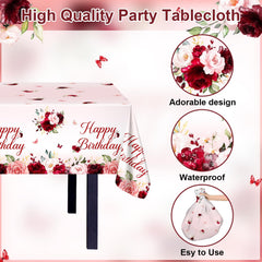 Disposable tablecovers simplify cleanup after women and girls celebrations.