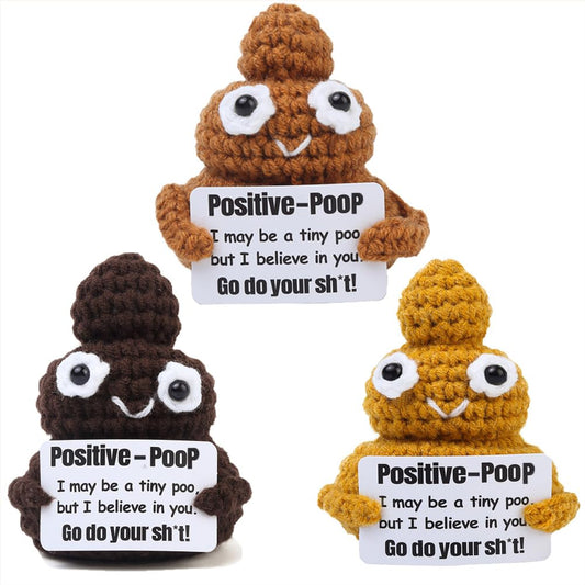 Avgiedy crochet poop desk decor 3-pack adds playful charm to any workspace.