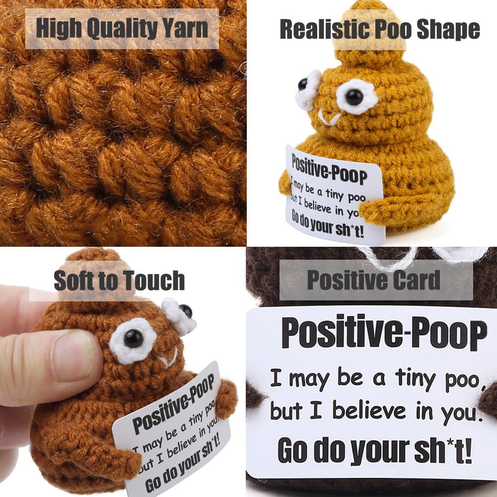 Avgiedy handheld crochet poop is a tactile, comforting desk companion during busy days.