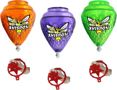 Avis-Pon Hornet durable plastic trompo with diamond-inspired finish for smooth spins.