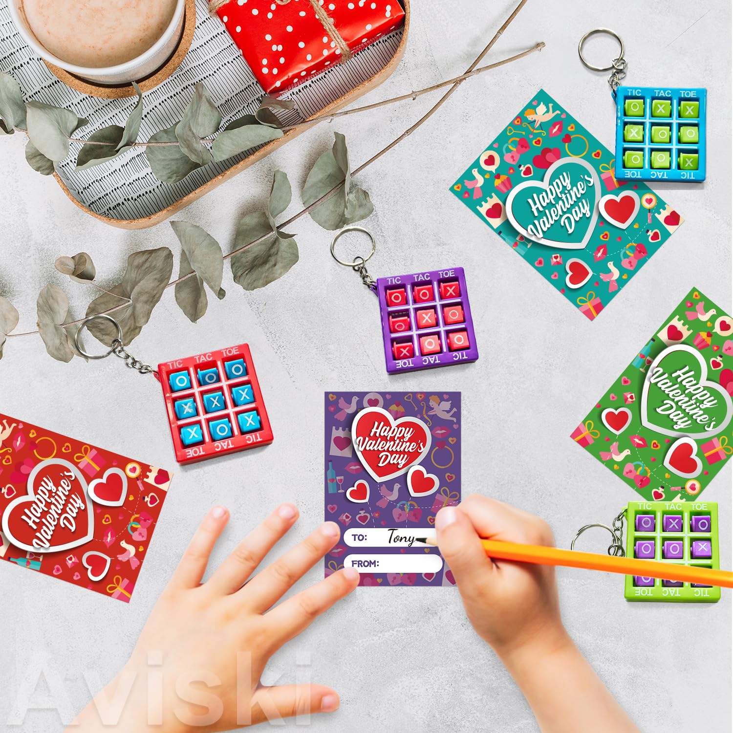 Aviski 28-card set doubles as party favors and classroom prizes.