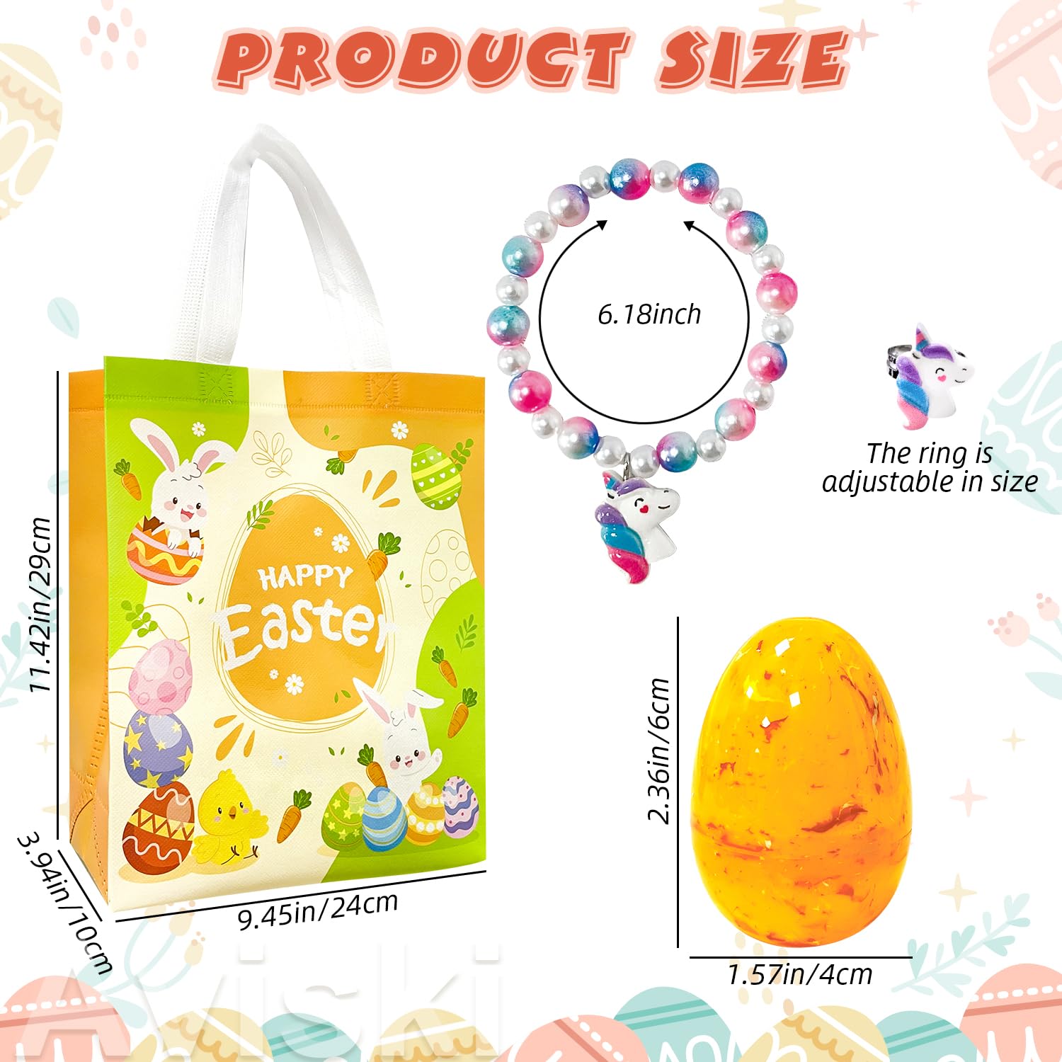 Aviski Easter egg showing a surprise inside with bracelet or ring.