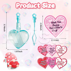 Aviski pink heart bubble wand card ready for party favors.